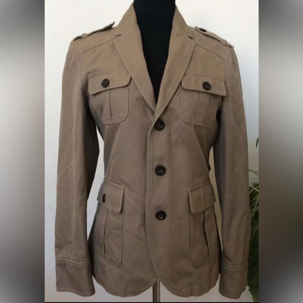 Zara Man NWT Beige Khaki Military Style Jacket | On Trend & Versatile